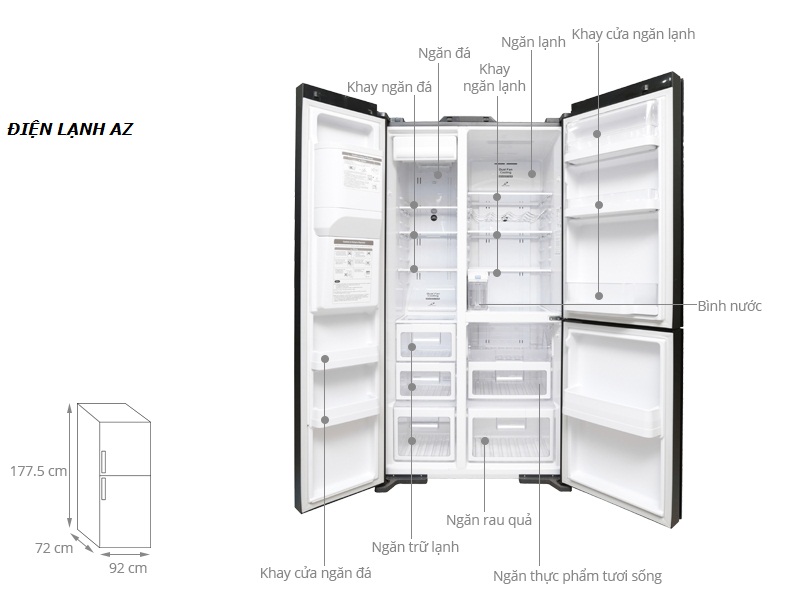 Review: Đánh giá chi tiết tủ lạnh Samsung Side by Side 655L (RS62R5001B4SV)
