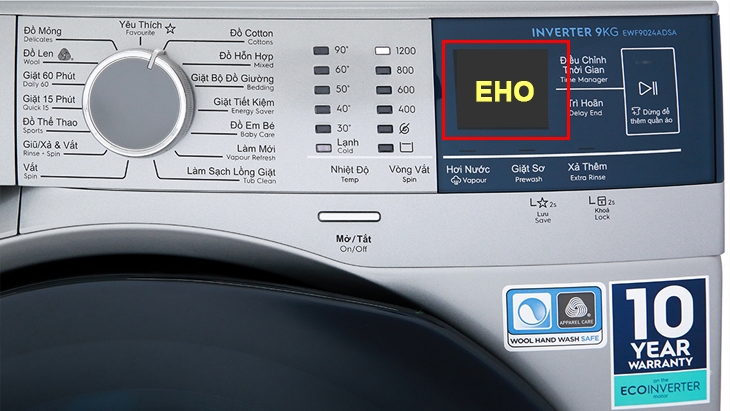 Máy giặt Electrolux báo lỗi EH0